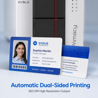 Imprimante de cartes d'identité Evolis Primacy 2, imprimante de cartes PVC recto-verso, 280 cartes par heure, 300x600 dpi, codage de cartes intelligentes, USB Ethernet