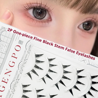 Faux cils en vison synthétique de luxe, naturels, de haute qualité, sans cruauté animale, avec bande transparente invisible, effet plumeux et bande complète, pour marque privée et vente en gros