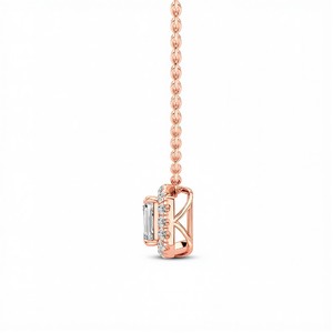 Colgante de Diamante Cultivado en Laboratorio con Corte Esmeralda de 0.50 Quilates para Mujer, Color VVS VS EF, Plata de Ley 925, Oro de 10KT 14KT 18KT, Joyería Fina - Product Image 2