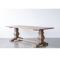 Populaire longue antique en bois de chêne massif table à manger Meubles de Salle À Manger 8 Places Rectangulaire En Bois Massif de Chêne Longue Salle À Manger onglet