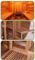 Sauna de Cedro rojo canadiense para exteriores, sauna de spa con estufa de leña, precio especial, Finlandia