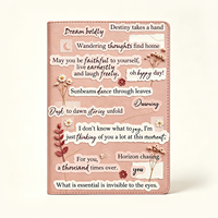 Carnet en PU Yalong A5 Vintage avec collage de citations anglaises, journal décoré de fleurs séchées et de constellations, 4 couleurs YLA5G004