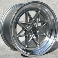 Rueda de Aleación de Aluminio de 15 Pulgadas 4x100, Compatible con Sedanes Compactos para Modificación de Automóviles