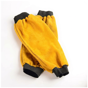 Manchons de bras de soudage en cuir de vachette fendu résistant avec manchette de sécurité respirante antidérapante personnalisable pour la protection contre les étincelles de chaleur - Product Image 1