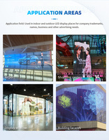 Écran LED flexible en maille pleine couleur P3.91-p7.814k, film transparent, hologramme 3D, vitrine de magasin, publicité intérieure/extérieure