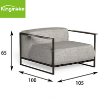 Ensemble de canapés en aluminium personnalisable haut de gamme Salon de jardin Ensemble de meubles de patio Meubles de jardin avec table basse