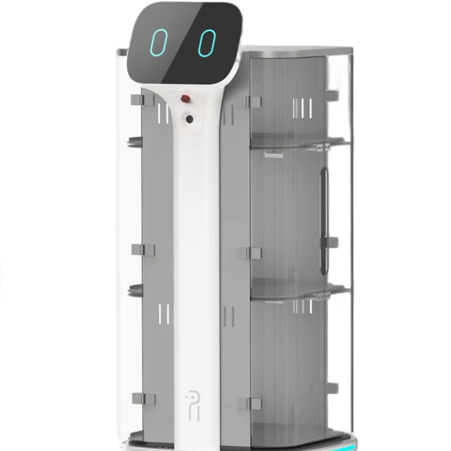 Robint Smart Food Delivery Robot with 3-4 Layers Tray and 15kg Load  Automatic Recharging for  Restaurant Robot