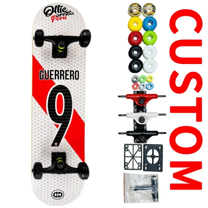 Custom Logo T-S Metal Skateboard Tools with Colorful Plastic Maple Material for Skateboards & Skates