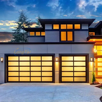Porte de garage intelligente LONG TAI avec cadre en aluminium, arrêt automatique et sécurité anti-pincement