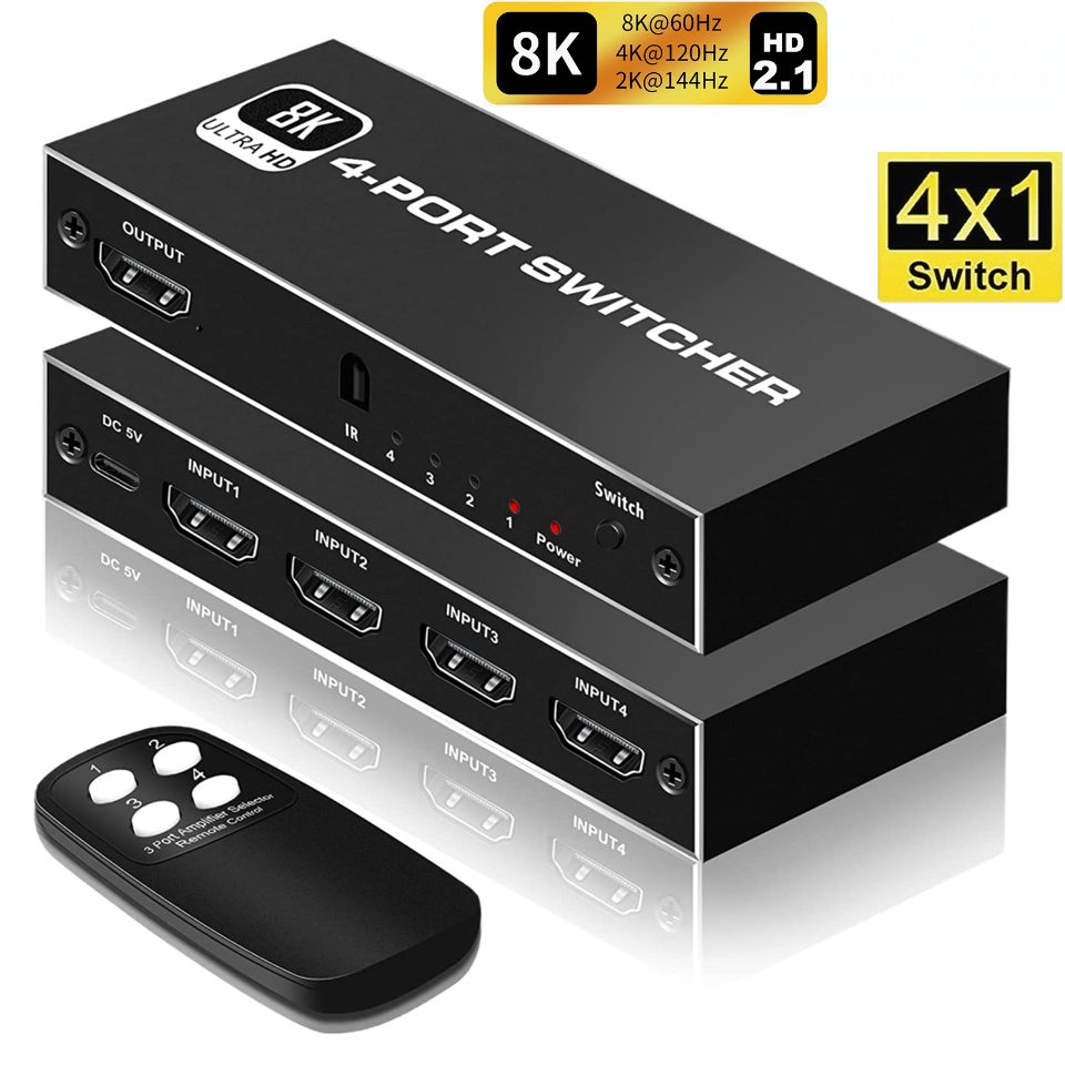 สวิตช์ HDMI 2.1 8K 4x1--8Q4