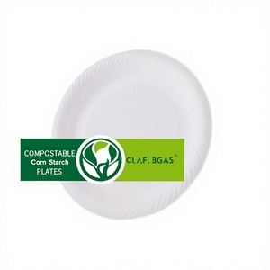 Assiettes en papier écologiques de 6 à 12 pouces, biodégradables, alternative jetable au polystyrène pour les fêtes et les cérémonies de mariage - Product Image 1