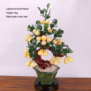 <span class=keywords><strong>Arbre</strong></span> wulou de Jade en cristal de Style bonsaï, <span class=keywords><strong>fleur</strong></span> artificielle d'<span class=keywords><strong>arbre</strong></span> décoratif de sculpture d'<span class=keywords><strong>arbre</strong></span> de pierres précieuses - Product Image 4