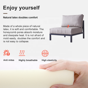 Conjunto <span class=keywords><strong>de</strong></span> Muebles <span class=keywords><strong>de</strong></span> Jardín Modernos, Cómodos, Impermeables y Económicos para Exteriores, Patio, Terraza, Villa, Sofá <span class=keywords><strong>de</strong></span> Aluminio - Product Image 5