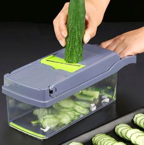Utensilio de Cocina, Cortador de Verduras Manual Multifuncional de Plástico Ecológico, Picador de Cebolla con Cuchillas de Acero Inoxidable - Product Image 2