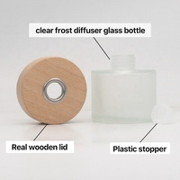 Bouteille diffuseur en verre givré transparent de haute qualité de 100 ml avec bouchon pour diffuseur de parfum à bâtonnets d'aromathérapie