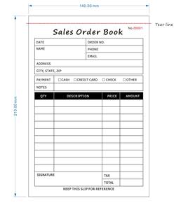 Individuelles Durchschreibungs-Bestellformular 210x140 Verkaufsbestellbuch Rechnungsbeleg Bestellbuch Lieferbeleg für Unternehmen - Product Image 2