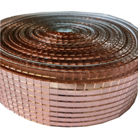 Rouleau de carrelage auto-adhésif rose doré, effet miroir, mosaïque, 5x10, 5x5mm