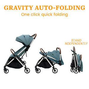Poussette bébé légère et portable avec système de pliage à une main pour les déplacements urbains et les promenades en plein air - Product Image 3