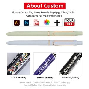 Lot de stylos gel Morandi personnalisés avec logo, 7 couleurs, pointe 0,5 mm, en plastique, pour l'école - Product Image 2