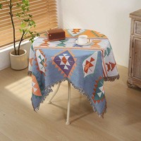 Nappe marocaine décorative pour table, couverture anti-poussière, tissu décoratif, couverture de camping extérieure