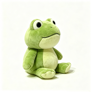 Peluche de rana verde personalizado, adorable peluche de rana, muñeco de rana suave de dos tonos, peluche de rana para abrazar. - Product Image 1