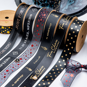 Boîte d'Emballage Cadeau de Noël Personnalisée, Ruban Décoratif Couleurs Satinées avec Logos Imprimés, en <span class=keywords><strong>Soie</strong></span>, Polyester et Organza - Product Image 5