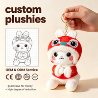 Porte-clés en peluche en gros, cadeaux promotionnels, breloques de sac, design de personnage, mini jouet en peluche doux Kawaii, porte-clés en peluche personnalisé mignon