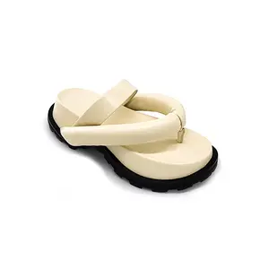 mona same paragraph sandals and slippers women's outer wear flip-flops thick-soled flip-flops bread shoes beach sandals