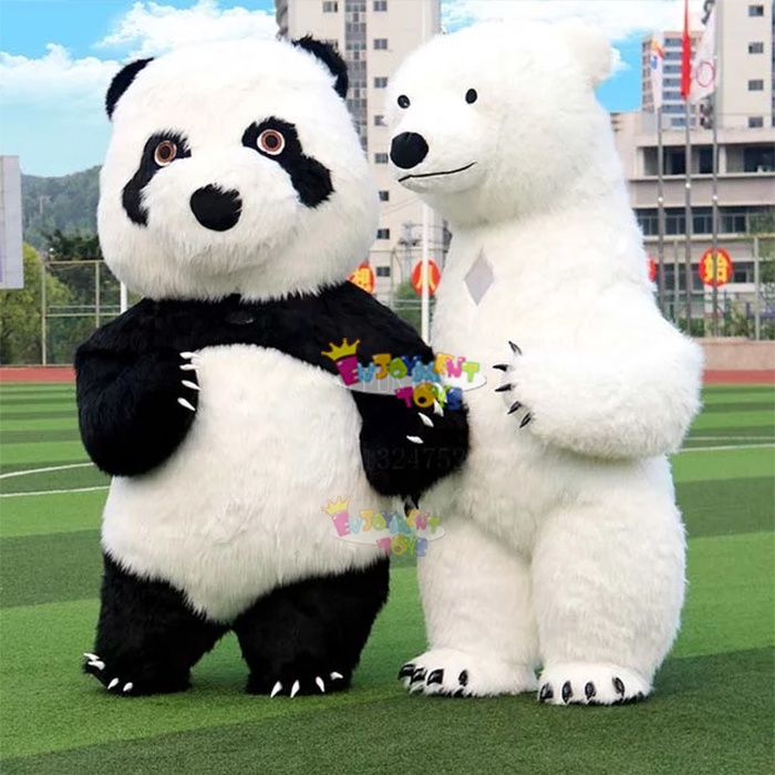 Inflatable Plush Chinese panda Bear Mascot Costume suits Adult Size fancy dress Inflatable Plush Chinese panda Bear Mascot Costume suits Adult Size fancy dress