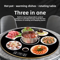 Casserole électrique à induction 3000W, chauffe-plats, étanche, en alliage d'aluminium, pour la conservation de la chaleur des repas domestiques, chauffage de table