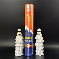 Volant de Badminton SNOWPEAK SP707 Plume d'Oie Super Qualité, Excellente Durabilité et Trajectoire pour Usage en Tournoi