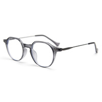 Monture de lunettes tendance unisexe MS K9202, motif géométrique vintage à rivets, couleur unie, monture ronde intégrale, verres AC