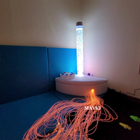 Canapé d'angle interactif sensoriel à bulles avec fibre optique et LED RGBW – Équipement pour salle sensorielle autiste