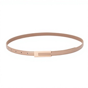 Ceinture fine rétro classique noire tressée en alliage avec boucle carrée 105 cm pour femme, modèle polyvalent pour jupe, chemise, costume, pantalon - Chance Model 8823 - Product Image 3