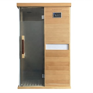 Phòng xông hơi khô hiện đại bằng gỗ tuyết tùng đỏ Hemlock 2 người, bán chạy, sản xuất theo đơn đặt hàng (OEM/ODM) - Product Image 1