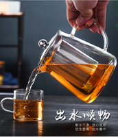 Carafe en verre de haute qualité, pichet à eau, théières avec infuseur en acier inoxydable, théière en verre borosilicate transparent