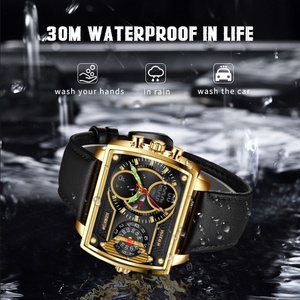 Foxbox Fb009 New Man Watch Square <b>Digital</b> Business Quartz Wristwatch Dual Display <b>Clock</b> Waterproof Men Watch - Product Image 5