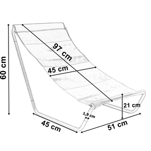 Chaise longue de <span class=keywords><strong>plage</strong></span> pliable en polyester 600D avec cadre en acier, chaise inclinable pliable pour jardin - Product Image 4