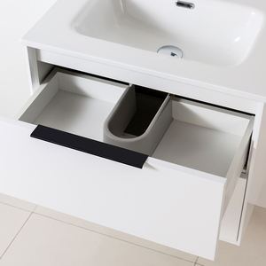 Tocador de gabinete de baño montado en la pared de gabinete blanco elegante moderno de alta calidad con espejo - Product Image 5