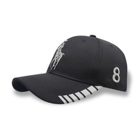 Casquette de baseball à 6 panneaux en tissu extensible avec broderie, impression réfléchissante et logo
