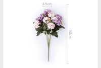 Fleurs artificielles, fausses fleurs en soie mini hydrangeas, décoration de mariage, bouquet décoratif, arrangements floraux en plastique, centre de table