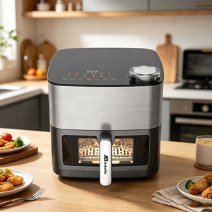 Anbolife Friteuse à air numérique 12-en-1 8L en acier inoxydable avec fenêtre et lumière, écran tactile, entièrement métallique, sans odeur, OEM/ODM - Product Image 4