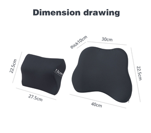 Cojín de soporte lumbar para asiento de coche Saien, cojín trasero de espuma viscoelástica, almohada para el cuello, silla de oficina, respaldo, reposacabezas, conjuntos de cojines - Product Image 6
