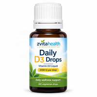 Gouttes de vitamine D3 liquide à marque privée 2000 UI, formule personnalisée, complément alimentaire végétarien, 365 portions
