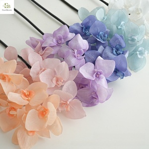 Orchidea Artificiale di Lusso Personalizzata a 7 Teste, Effetto Realistico, Phalaenopsis Rosa Blu Viola - Product Image 1