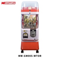 Marwey prix de gros Candy Gumball Arcade Machine Jouets Distributeur automatique de capsules avec vitrine
