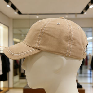 Casquette de baseball vintage en coton délavé à 6 panneaux, style classique souple pour les activités quotidiennes décontractées en extérieur - Product Image 3