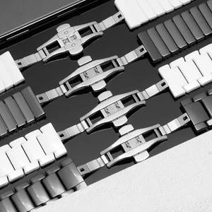 Bracelet de montre en céramique de luxe Qidian, bracelet de remplacement pour montre intelligente <span class=keywords><strong>Apple</strong></span> <span class=keywords><strong>Watch</strong></span> Series 9 41 mm 45 mm 20 mm 22 mm - Product Image 4