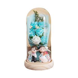 Bouquet éternel réaliste fait main haut de gamme personnalisé pour la Saint-Valentin, anniversaire, Noël, fête des Mères – Décoration florale et cadeau végétal - Product Image 1