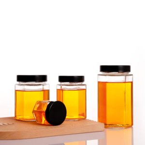 Hot bán Lọ Thủy Tinh Độc Đáo 150 ml 280 ml 500 ml 730 ml lọ thủy tinh mật ong với nắp vàng đóng hộp lọ - Product Image 1